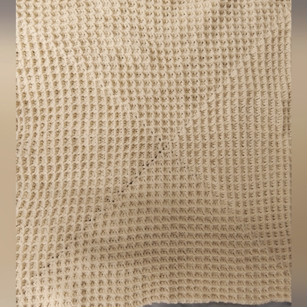 Waffle baby blanket